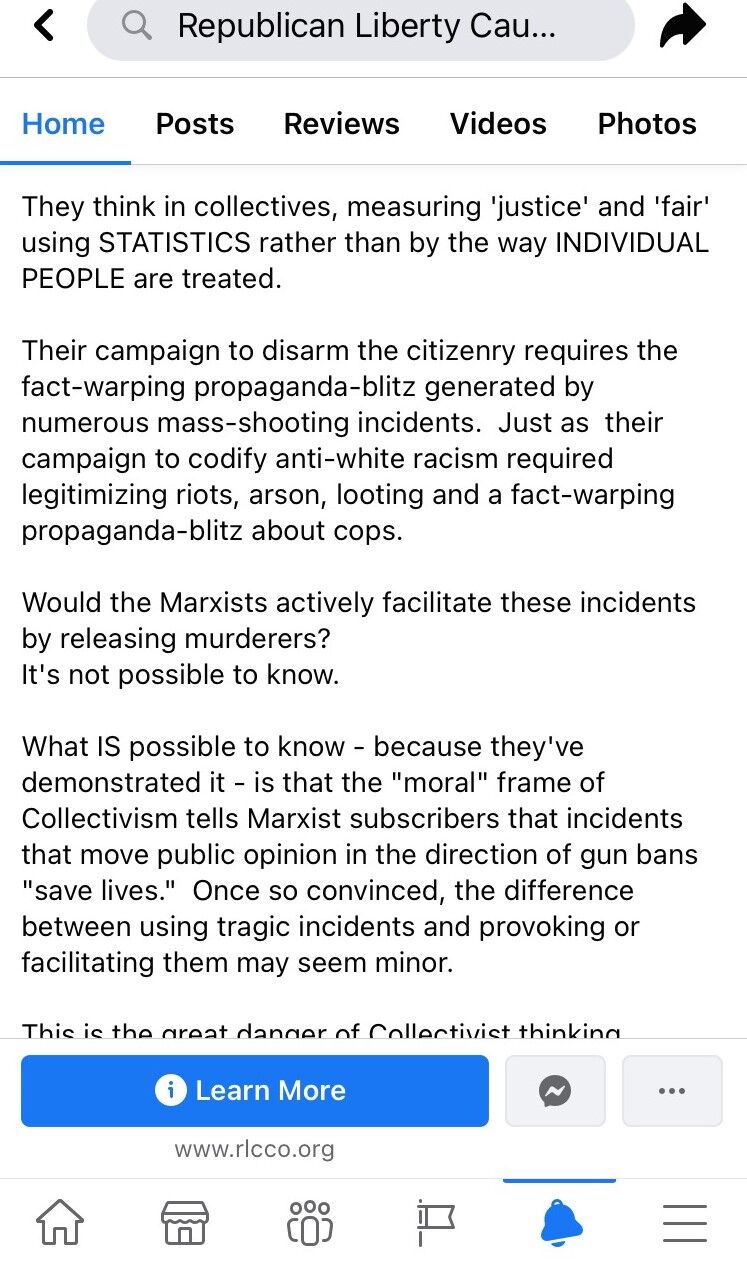 Second of three copies of RLCC Facebook post